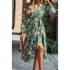 image:imagePRETTYGARDEN Womens Floral Boho Long Sleeve Maxi Dress  Wrap V Neck Flowy A Line Swing Dresses Belted Elegant Spring Fall Outfit for Wedding Guest Vacation Date Night PartyFloral Green