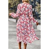 image:imagePRETTYGARDEN Womens Floral Boho Long Sleeve Maxi Dress  Wrap V Neck Flowy A Line Swing Dresses Belted Elegant Spring Fall Outfit for Wedding Guest Vacation Date Night PartyFloral Pink