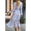 image:imagePRETTYGARDEN Womens Floral Boho Long Sleeve Maxi Dress  Wrap V Neck Flowy A Line Swing Dresses Belted Elegant Spring Fall Outfit for Wedding Guest Vacation Date Night PartyFloral Light Blue
