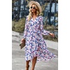 image:imagePRETTYGARDEN Womens Floral Boho Long Sleeve Maxi Dress  Wrap V Neck Flowy A Line Swing Dresses Belted Elegant Spring Fall Outfit for Wedding Guest Vacation Date Night PartyFloral Apricot