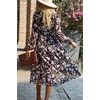image:imagePRETTYGARDEN Womens Floral Boho Long Sleeve Maxi Dress  Wrap V Neck Flowy A Line Swing Dresses Belted Elegant Spring Fall Outfit for Wedding Guest Vacation Date Night PartyFloral Black