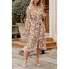 image:imagePRETTYGARDEN Womens Floral Boho Long Sleeve Maxi Dress  Wrap V Neck Flowy A Line Swing Dresses Belted Elegant Spring Fall Outfit for Wedding Guest Vacation Date Night PartyFloral Yellow
