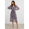 image:imagePRETTYGARDEN Womens Floral Boho Long Sleeve Maxi Dress  Wrap V Neck Flowy A Line Swing Dresses Belted Elegant Spring Fall Outfit for Wedding Guest Vacation Date Night PartyFloral Purple