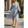 image:imagePRETTYGARDEN Womens Floral Boho Long Sleeve Maxi Dress  Wrap V Neck Flowy A Line Swing Dresses Belted Elegant Spring Fall Outfit for Wedding Guest Vacation Date Night PartyFloral Blue