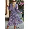 image:imagePRETTYGARDEN Womens Floral Boho Long Sleeve Maxi Dress  Wrap V Neck Flowy A Line Swing Dresses Belted Elegant Spring Fall Outfit for Wedding Guest Vacation Date Night PartyFloral Navy