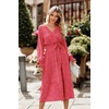 image:imagePRETTYGARDEN Womens Floral Boho Long Sleeve Maxi Dress  Wrap V Neck Flowy A Line Swing Dresses Belted Elegant Spring Fall Outfit for Wedding Guest Vacation Date Night PartyBred