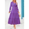 image:imagePRETTYGARDEN Womens Floral Maxi Dress Fall A Line Wedding Guest Dresses  Print Boho Dress Long Sleeve V Neck Fit amp Flare Smocked Waist Casual Long Flowy Elegant Classy Holiday Party OutfitsPlaid Blue Pink