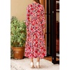 image:imagePRETTYGARDEN Womens Floral Maxi Dress Fall A Line Wedding Guest Dresses  Print Boho Dress Long Sleeve V Neck Fit amp Flare Smocked Waist Casual Long Flowy Elegant Classy Holiday Party OutfitsFloral Orange Pink Red