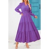 image:imagePRETTYGARDEN Womens Floral Maxi Dress Fall A Line Wedding Guest Dresses  Print Boho Dress Long Sleeve V Neck Fit amp Flare Smocked Waist Casual Long Flowy Elegant Classy Holiday Party OutfitsPlaid Blue Pink