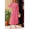 image:imagePRETTYGARDEN Womens Floral Maxi Dress Fall A Line Wedding Guest Dresses  Print Boho Dress Long Sleeve V Neck Fit amp Flare Smocked Waist Casual Long Flowy Elegant Classy Holiday Party OutfitsPlaid Pink