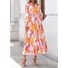 image:imagePRETTYGARDEN Womens Floral Maxi Dress Fall A Line Wedding Guest Dresses  Print Boho Dress Long Sleeve V Neck Fit amp Flare Smocked Waist Casual Long Flowy Elegant Classy Holiday Party OutfitsFloral Brown Purple