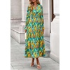 image:imagePRETTYGARDEN Womens Floral Maxi Dress Fall A Line Wedding Guest Dresses  Print Boho Dress Long Sleeve V Neck Fit amp Flare Smocked Waist Casual Long Flowy Elegant Classy Holiday Party OutfitsFloral Green