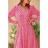 image:imagePRETTYGARDEN Womens Floral Maxi Dress Fall A Line Wedding Guest Dresses  Print Boho Dress Long Sleeve V Neck Fit amp Flare Smocked Waist Casual Long Flowy Elegant Classy Holiday Party OutfitsPlaid Pink