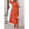 image:imagePRETTYGARDEN Womens Floral Maxi Dress Fall A Line Wedding Guest Dresses  Print Boho Dress Long Sleeve V Neck Fit amp Flare Smocked Waist Casual Long Flowy Elegant Classy Holiday Party OutfitsFloral Orange Purple
