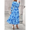 image:imagePRETTYGARDEN Womens Floral Maxi Dress Fall A Line Wedding Guest Dresses  Print Boho Dress Long Sleeve V Neck Fit amp Flare Smocked Waist Casual Long Flowy Elegant Classy Holiday Party OutfitsFloral Light Blue