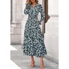 image:imagePRETTYGARDEN Womens Floral Maxi Dress Fall A Line Wedding Guest Dresses  Print Boho Dress Long Sleeve V Neck Fit amp Flare Smocked Waist Casual Long Flowy Elegant Classy Holiday Party OutfitsFloral Blue Yellow