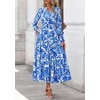image:imagePRETTYGARDEN Womens Floral Maxi Dress Fall A Line Wedding Guest Dresses  Print Boho Dress Long Sleeve V Neck Fit amp Flare Smocked Waist Casual Long Flowy Elegant Classy Holiday Party OutfitsFloral Blue
