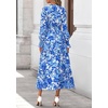 image:imagePRETTYGARDEN Womens Floral Maxi Dress Fall A Line Wedding Guest Dresses  Print Boho Dress Long Sleeve V Neck Fit amp Flare Smocked Waist Casual Long Flowy Elegant Classy Holiday Party OutfitsFloral Blue