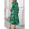 image:imagePRETTYGARDEN Womens Floral Maxi Dress Fall A Line Wedding Guest Dresses  Print Boho Dress Long Sleeve V Neck Fit amp Flare Smocked Waist Casual Long Flowy Elegant Classy Holiday Party OutfitsGreen