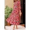 image:imagePRETTYGARDEN Womens Floral Maxi Dress Fall A Line Wedding Guest Dresses  Print Boho Dress Long Sleeve V Neck Fit amp Flare Smocked Waist Casual Long Flowy Elegant Classy Holiday Party OutfitsFloral Orange Pink Red