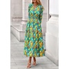 image:imagePRETTYGARDEN Womens Floral Maxi Dress Fall A Line Wedding Guest Dresses  Print Boho Dress Long Sleeve V Neck Fit amp Flare Smocked Waist Casual Long Flowy Elegant Classy Holiday Party OutfitsFloral Green