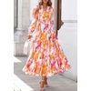 image:imagePRETTYGARDEN Womens Floral Maxi Dress Fall A Line Wedding Guest Dresses  Print Boho Dress Long Sleeve V Neck Fit amp Flare Smocked Waist Casual Long Flowy Elegant Classy Holiday Party OutfitsFloral Brown Purple