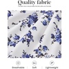 image:imagePRETTYGARDEN Womens Floral Mesh Wrap Top V Neck Long Sleeve Shirts  Soft Stretchy Lightweight Lined Slim Fit Ruched Waist Dressy Casual Blouses for Work Daily Going Out Fall ClothesWhite Blue Flower