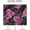 image:imagePRETTYGARDEN Womens Floral Mesh Wrap Top V Neck Long Sleeve Shirts  Soft Stretchy Lightweight Lined Slim Fit Ruched Waist Dressy Casual Blouses for Work Daily Going Out Fall ClothesBlack Pink Flower