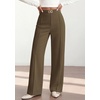 image:imagePRETTYGARDEN Womens High Waisted Dressy Casual Pants  Decoration BuckleFront Seam Trousers with PocketsBusiness Casual OutfitsWork Office SlacksDaily Palazzo Pants All SeasonArmy Green