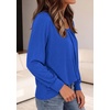 image:imagePRETTYGARDEN Womens Long Puff Sleeve Tops Crew Neck Blouse  Pleated Front Loose Fit Soft Business Casual Work Shirts Dressy Daily Wear School Travel Outfits Fall Winter ClothingRoyal Blue
