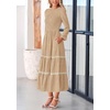 image:imagePRETTYGARDEN Womens Long Sleeve Boho Floral Midi Dress  Flowy Smocked A Line Tiered Lace Trim Pockets Elegant Fall Wedding Guest Dresses Spring Vacation Cruise Resort OutfitsApricot