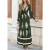 image:imagePRETTYGARDEN Womens Long Sleeve Floral Boho Maxi Wedding Guest Dress  Trendy BohemianV NeckRuffle Long DressesFlowy A LineElastic WaistElegant PartyFall FashionBeach Vacation ClothesFloral Army Green Apricot