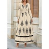 image:imagePRETTYGARDEN Womens Long Sleeve Floral Boho Maxi Wedding Guest Dress  Trendy BohemianV NeckRuffle Long DressesFlowy A LineElastic WaistElegant PartyFall FashionBeach Vacation ClothesFloral Apricot Black