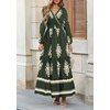 image:imagePRETTYGARDEN Womens Long Sleeve Floral Boho Maxi Wedding Guest Dress  Trendy BohemianV NeckRuffle Long DressesFlowy A LineElastic WaistElegant PartyFall FashionBeach Vacation ClothesFloral Army Green Apricot