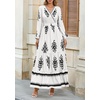 image:imagePRETTYGARDEN Womens Long Sleeve Floral Boho Maxi Wedding Guest Dress  Trendy BohemianV NeckRuffle Long DressesFlowy A LineElastic WaistElegant PartyFall FashionBeach Vacation ClothesFloral White Black