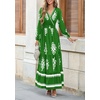 image:imagePRETTYGARDEN Womens Long Sleeve Floral Boho Maxi Wedding Guest Dress  Trendy BohemianV NeckRuffle Long DressesFlowy A LineElastic WaistElegant PartyFall FashionBeach Vacation ClothesFloral Green White