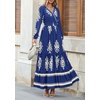 image:imagePRETTYGARDEN Womens Long Sleeve Floral Boho Maxi Wedding Guest Dress  Trendy BohemianV NeckRuffle Long DressesFlowy A LineElastic WaistElegant PartyFall FashionBeach Vacation ClothesFloral Navy Apricot
