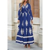 image:imagePRETTYGARDEN Womens Long Sleeve Floral Boho Maxi Wedding Guest Dress  Trendy BohemianV NeckRuffle Long DressesFlowy A LineElastic WaistElegant PartyFall FashionBeach Vacation ClothesFloral Navy Apricot