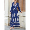 image:imagePRETTYGARDEN Womens Long Sleeve Floral Boho Maxi Wedding Guest Dress  Trendy BohemianV NeckRuffle Long DressesFlowy A LineElastic WaistElegant PartyFall FashionBeach Vacation ClothesFloral Navy Apricot