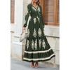 image:imagePRETTYGARDEN Womens Long Sleeve Floral Boho Maxi Wedding Guest Dress  Trendy BohemianV NeckRuffle Long DressesFlowy A LineElastic WaistElegant PartyFall FashionBeach Vacation ClothesFloral Army Green Apricot