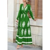 image:imagePRETTYGARDEN Womens Long Sleeve Floral Boho Maxi Wedding Guest Dress  Trendy BohemianV NeckRuffle Long DressesFlowy A LineElastic WaistElegant PartyFall FashionBeach Vacation ClothesFloral Green White