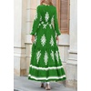 image:imagePRETTYGARDEN Womens Long Sleeve Floral Boho Maxi Wedding Guest Dress  Trendy BohemianV NeckRuffle Long DressesFlowy A LineElastic WaistElegant PartyFall FashionBeach Vacation ClothesFloral Green White