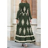 image:imagePRETTYGARDEN Womens Long Sleeve Floral Boho Maxi Wedding Guest Dress  Trendy BohemianV NeckRuffle Long DressesFlowy A LineElastic WaistElegant PartyFall FashionBeach Vacation ClothesFloral Army Green Apricot