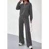 image:imagePRETTYGARDEN Womens Lounge Sets 2 Piece Outfits Sweatsuits  Half Zip Pullover Sweatshirts Wide Leg Pants Pockets Matching Workout Tracksuits Airport Travel Resort Wear Fall ClothesGrey