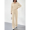 image:imagePRETTYGARDEN Womens Lounge Sets 2 Piece Outfits Sweatsuits  Half Zip Pullover Sweatshirts Wide Leg Pants Pockets Matching Workout Tracksuits Airport Travel Resort Wear Fall ClothesApricot