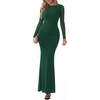 image:imagePRETTYGARDEN Womens Mesh Long Sleeve Bodycon Maxi Dress  Fall Wedding Guest Dresses Boat Neck Slim Fitted Elegant Evening Wear Formal Cocktail Holiday Party Date Night OutfitsGreen