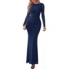 image:imagePRETTYGARDEN Womens Mesh Long Sleeve Bodycon Maxi Dress  Fall Wedding Guest Dresses Boat Neck Slim Fitted Elegant Evening Wear Formal Cocktail Holiday Party Date Night OutfitsRoyal Blue