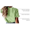 image:imagePRETTYGARDEN Womens Short Sleeve Casual T Shirts Cute Ruffle Summer Tops  Round Neck Loose Fit Basic Tee Shirt Business Casual Dressy Blouses Plain Work Tops 2026 Trendy ClothesLight Green