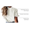 image:imagePRETTYGARDEN Womens Short Sleeve Casual T Shirts Cute Ruffle Summer Tops  Round Neck Loose Fit Basic Tee Shirt Business Casual Dressy Blouses Plain Work Tops 2026 Trendy ClothesWhite