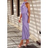 image:imagePRETTYGARDEN Womens Summer Satin Maxi Cocktail Dress  Silk FabricSleeveless Mock NeckFit and FlareAsymmetrical Long DressesElegant FormalWedding Guest PartyCruise OutfitsPurple